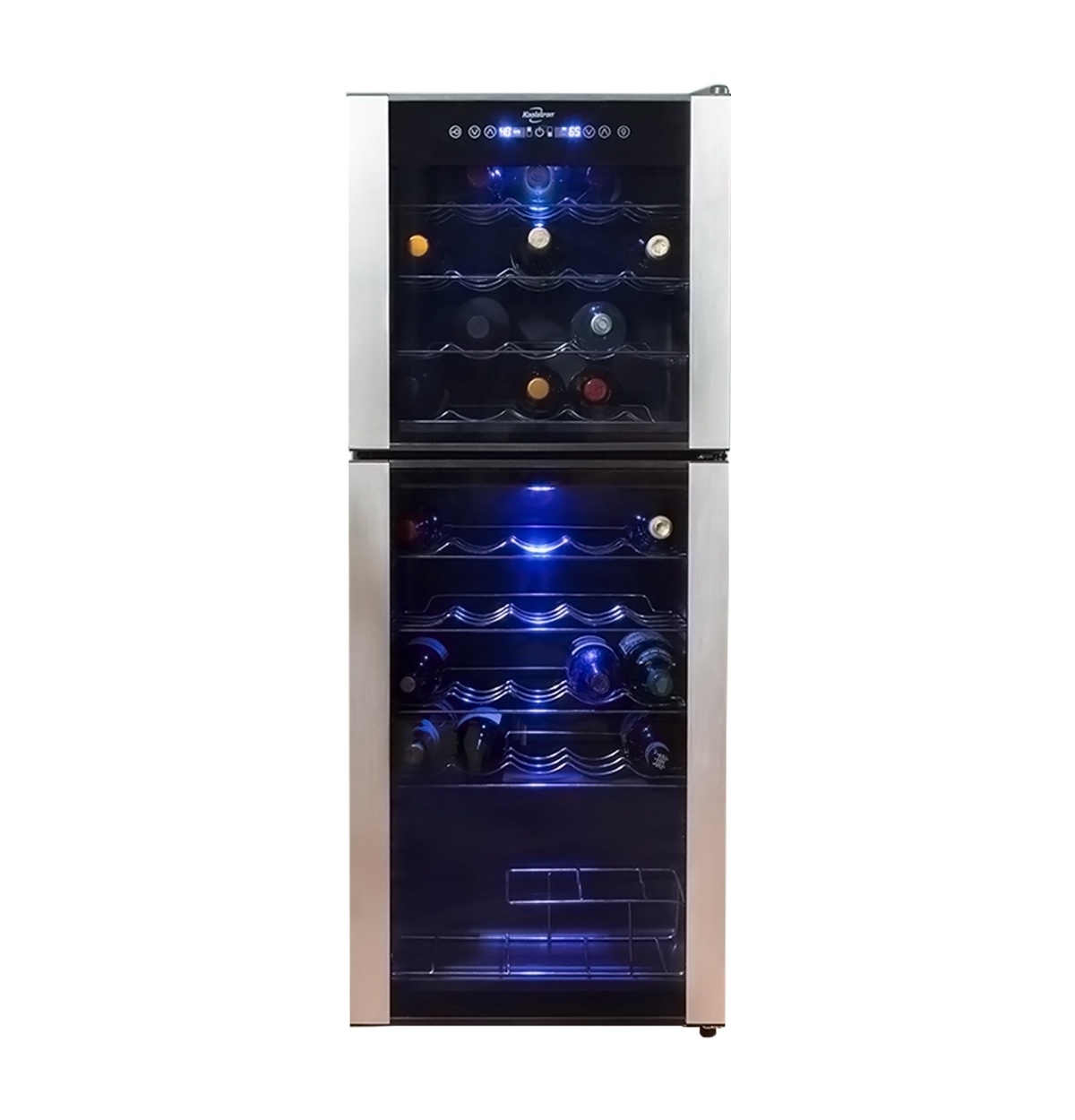 koolatron elite series 2 door dual zone wine cellar