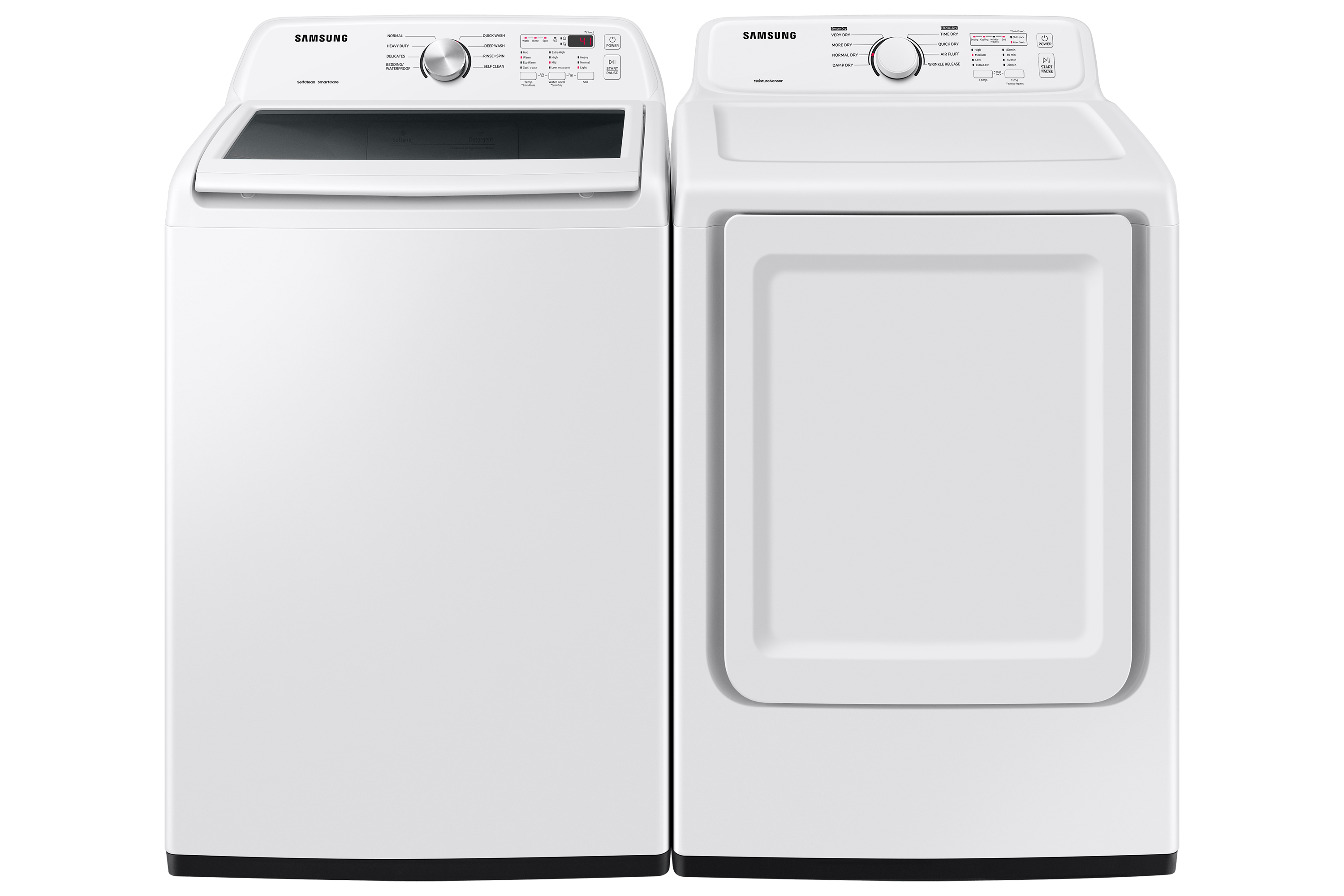 Samsung 5.0 cu. ft. Top Load Washing Machine and 7.2 cu. ft. Electric